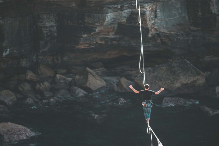 tightrope balanceloic-leray-fCzSfVIQlVY-unsplash