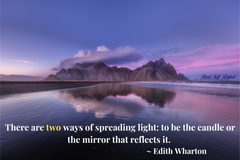 There are two ways of spreading light to be the candle or the mirror that reflects it