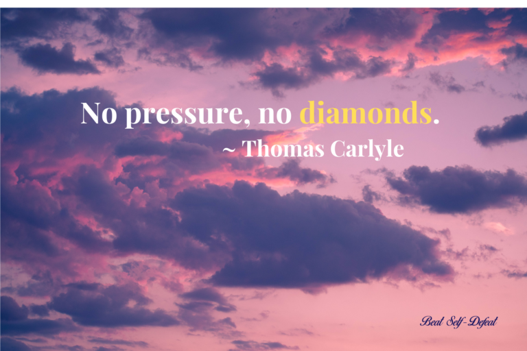 No pressure, no diamonds