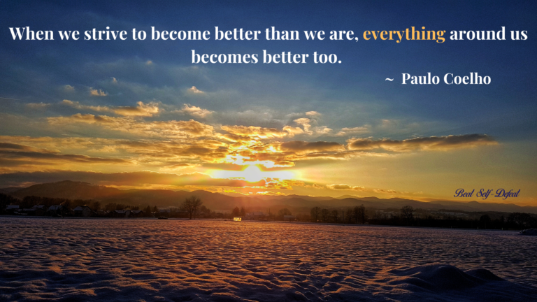 When we strive to become better than we are, everything around us becomes better too