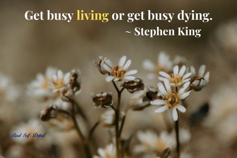 Get busy living or get busy dying