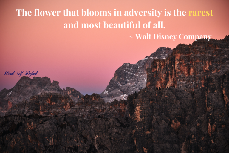 The flower that blooms in adversity is the rarest and most beautiful of all