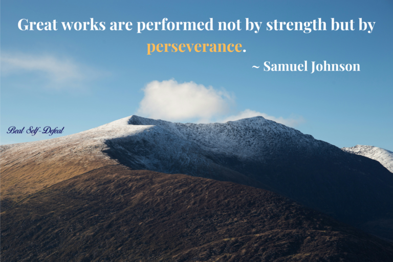 Great works are performed not by strength but by perseverance