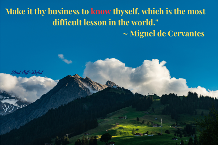 Make it thy business to know thyself, which is the most difficult lesson in the world