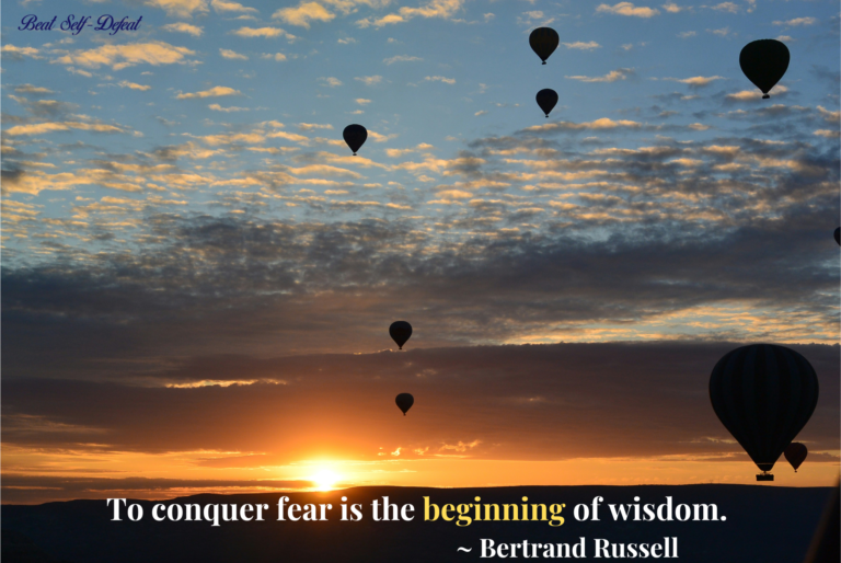 To conquer fear is the beginning of wisdom